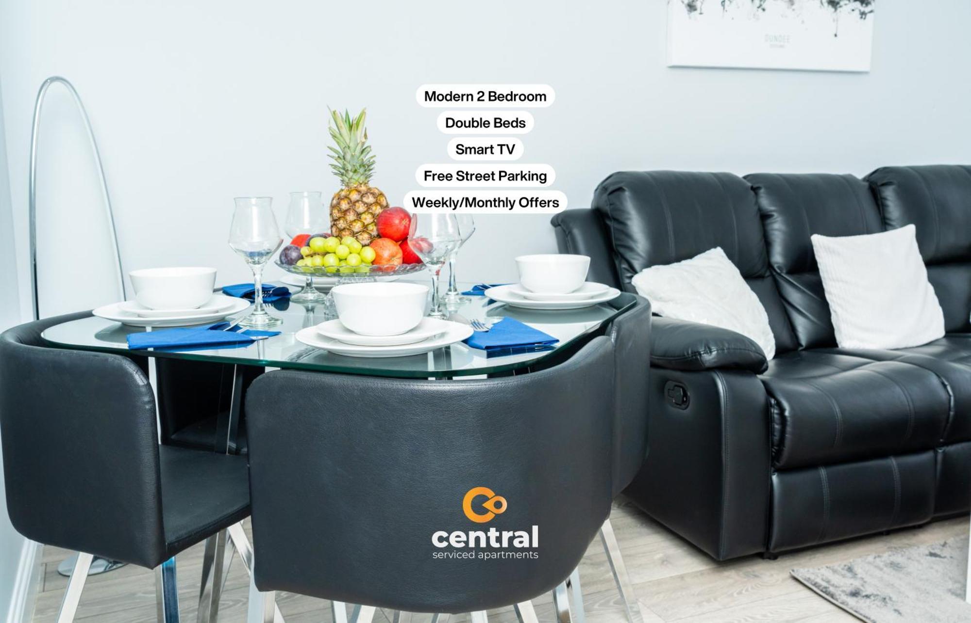 Central Serviced Apartments - 2 Bedroom - Ground Floor - Monthly & Weekly Bookings Welcome - Free Street Parking - 2 Double Beds - Wifi - Smart Tvs In Rooms - Fully Equipped - Heating 24-7 - Contractor & Short Stay Favourite Dundee Exterior foto