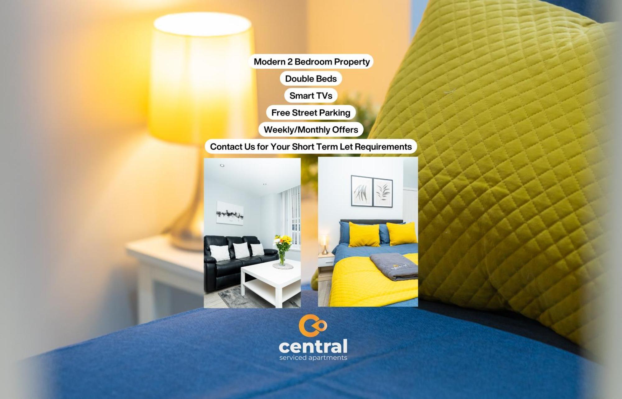 Central Serviced Apartments - 2 Bedroom - Ground Floor - Monthly & Weekly Bookings Welcome - Free Street Parking - 2 Double Beds - Wifi - Smart Tvs In Rooms - Fully Equipped - Heating 24-7 - Contractor & Short Stay Favourite Dundee Exterior foto